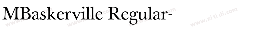 MBaskerville Regular字体转换